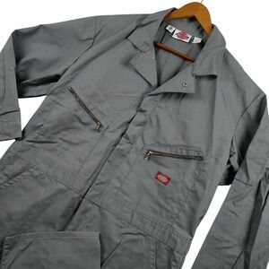 Dickies Coveralls Mens 50 Med Grey Vintage Deluxe 80s Workwear Jumpsuit Utility